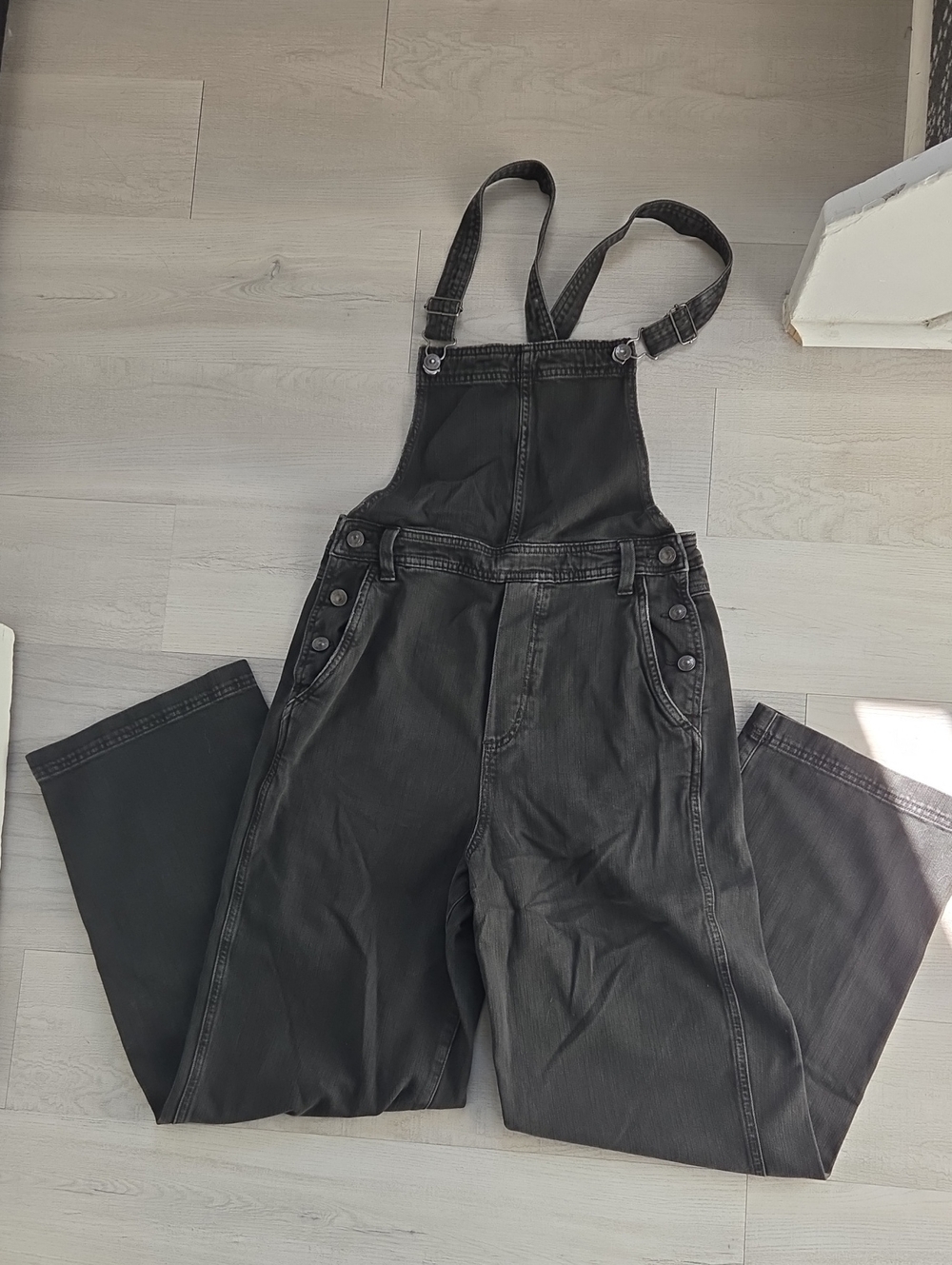 Aerie Overalls, Black Denim, Low Back - Size S